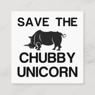 BESPAAR DE CHUBBY UNICORN RHINO CONTACTKAARTJE
