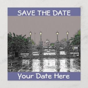 BESPAAR DE DATE-Jackson Square New Orleans Save The Date