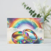 BESPAAR DE DATE uitnodiging voor weddenschappen (Staand voorkant)