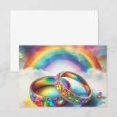 BESPAAR DE DATE uitnodiging voor weddenschappen (Voorkant / Achterkant)