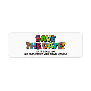BESPAAR DE DATUM Fun Retro Comic Book Pop Art Etiket