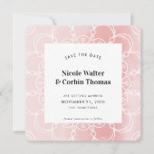 BESPAAR DE DATUM moderne boho mandala roze waterve Kaart (Voorkant)