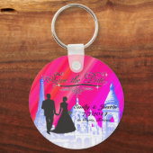 BESPAAR DE DATUM SLEUTELHANGER MET UITZICHT PARIJS (Voorkant)