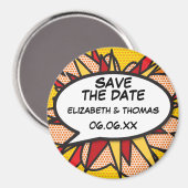 BESPAAR DE DATUM-sprekersbundel Fun Retro Comic Bo Magneet (Voorkant / Achterkant)