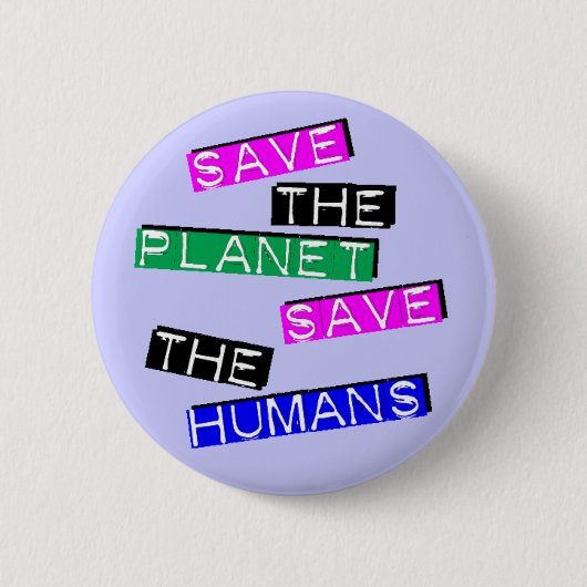 Bespaar de Humans Ronde Button 5,7 Cm (Voorkant)