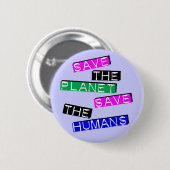 Bespaar de Humans Ronde Button 5,7 Cm (Voorkant /achterkant)