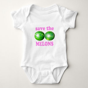 bespaar de meloenen op wit met roze romper