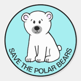 BESPAAR DE POLAIRE BEREN RONDE STICKER