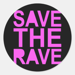 BESPAAR DE RAVE PAARS RONDE STICKER