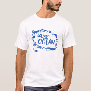 Bespaar de reiniging van de oceaan Verminder het a T-shirt