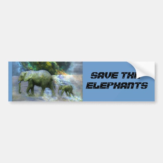 BESPAAR DE STICKER VAN DE ELEPHANT BUMBER (Voorkant)