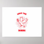 Bespaar de vogels poster (Voorkant)