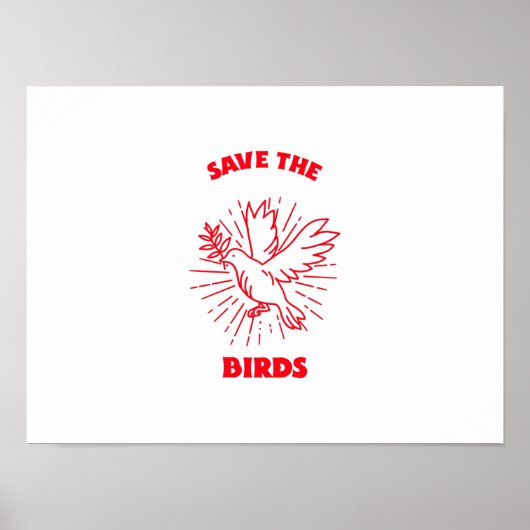 Bespaar de vogels poster (Voorkant)