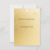 BESPAAR DE WEDDATUM - dun goud. bewerkbaar Save The Date (Achterkant)