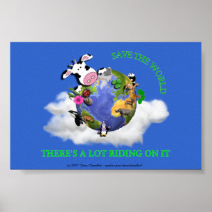 Bespaar de wereld poster