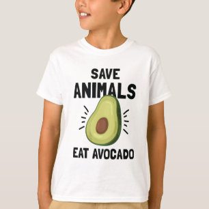Bespaar dieren die op Avocado Funny Vegetarian Veg T-shirt