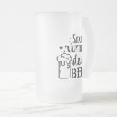 bespaar drink bier matglas bierpul (Voorkant rechts)