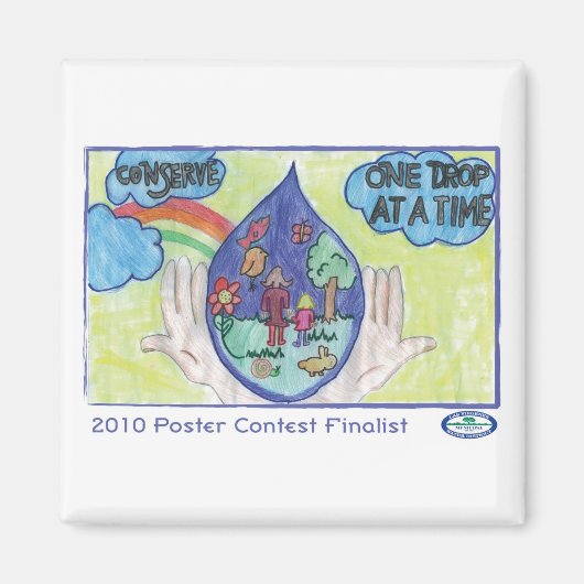 Bespaar - één druppel per keer magneet (Voorkant)