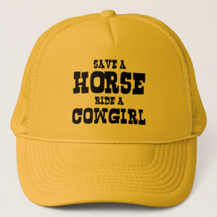 BESPAAR EEN HORSE RIDE EEN COWGIRL TRUCKER PET