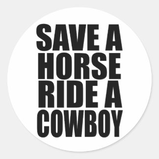 BESPAAR EEN HORSE RIDE EEN KWEEK RONDE STICKER