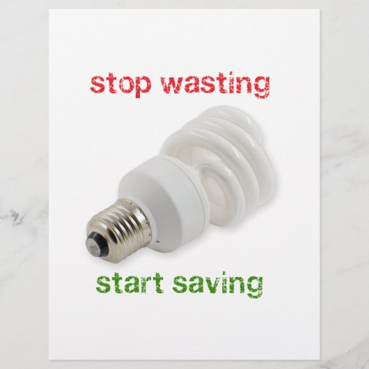 Bespaar energie flyer (Voorkant)