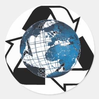 Bespaar energie, Recyclen Ronde Sticker