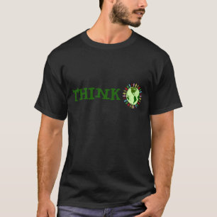 Bespaar het milieu: denk wereldwijd na t-shirt