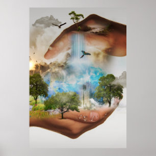 Bespaar het poster van de wereld