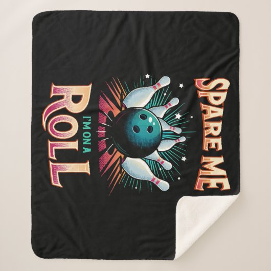 Bespaar me Im op een Roll - Bowling Sherpa Deken (Voorkant)