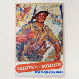 Bespaar meer, Reprint van Brits oorlogstijd poster Legpuzzel