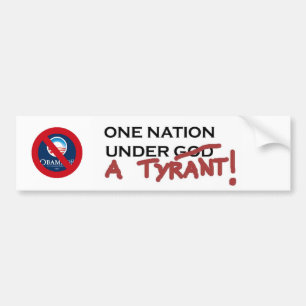 BESPAAR ONZE NATIE VAN DIT TYRANT BUMPERSTICKER