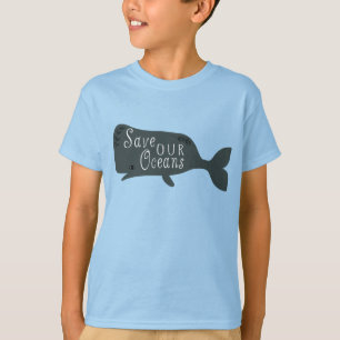 Bespaar onze oceanen milieuwalvis t-shirt