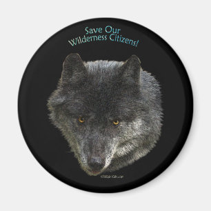 BESPAAR ONZE WILDE BURGERS! Wild Wolf Magnet Magneet