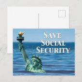 Bespaar sociale zekerheid briefkaart (Voorkant / Achterkant)