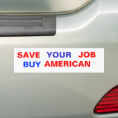 BESPAAR, UW WERK, KOPEN, AMERIKAANS BUMPERSTICKER (Op auto)