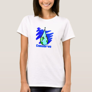 Bespaar water aardwaterval t-shirt
