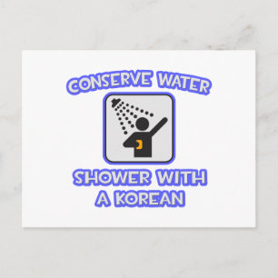 Bespaar water.. Douche met een Koreaanse Briefkaart