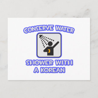 Bespaar water.. Douche met een Koreaanse Briefkaart