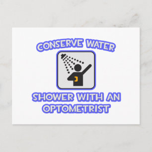 Bespaar water.. Douche met een optometrist Briefkaart