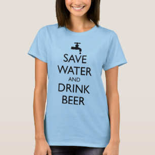 BESPAAR WATER EN DRINK BEER T-SHIRT