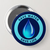 Bespaar water ronde button 4,0 cm (Voorkant /achterkant)