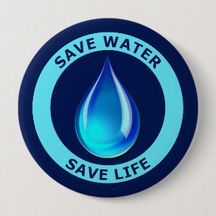 Bespaar water ronde button 4,0 cm