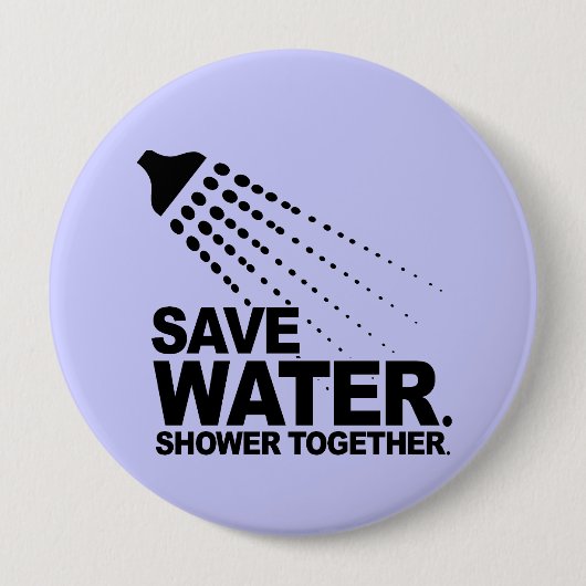 BESPAAR WATER. SCHOON SAMEN. RONDE BUTTON 4,0 CM (Voorkant)