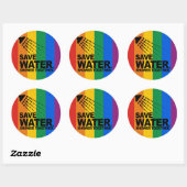 BESPAAR WATER. SCHOON SAMEN. RONDE STICKER (Vel)