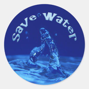 bespaart water ronde sticker