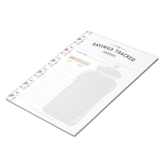 Besparing Jar Tracker Notitieblok (Schuin)