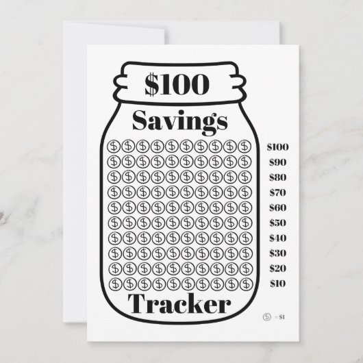 Besparing van 100 dollar, tracker Mason Jar Budget Kaart (Voorkant)