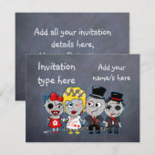 Bespiegel de trouwaccessoires van de zombie bruid  kaart (Voorkant / Achterkant)