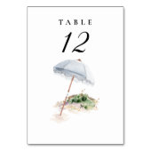 Bespoke Beach Wedding Numéro de table (Dos)