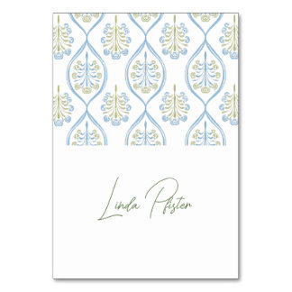 Bespoke Blue and Green Floral Wedding  Kaart